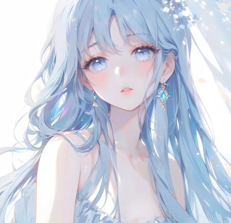 ảnh anime màu xanh dương 35