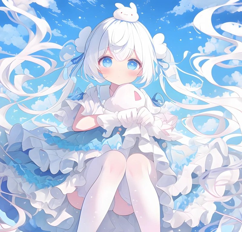 ảnh anime màu xanh dương 8