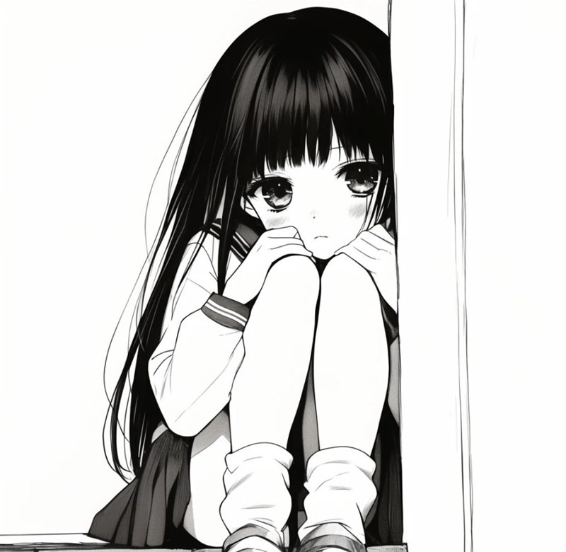 ảnh anime nữ buồn cô đơn