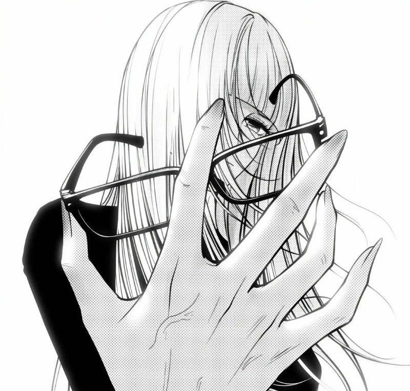 ảnh anime nữ che mặt 11