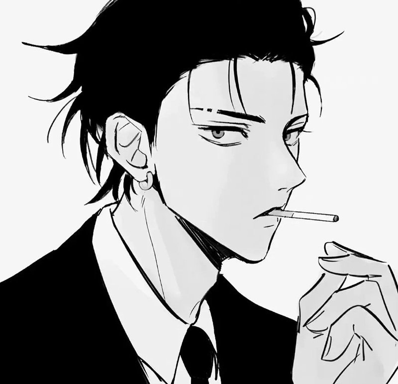 ảnh anime trắng đen ngầu