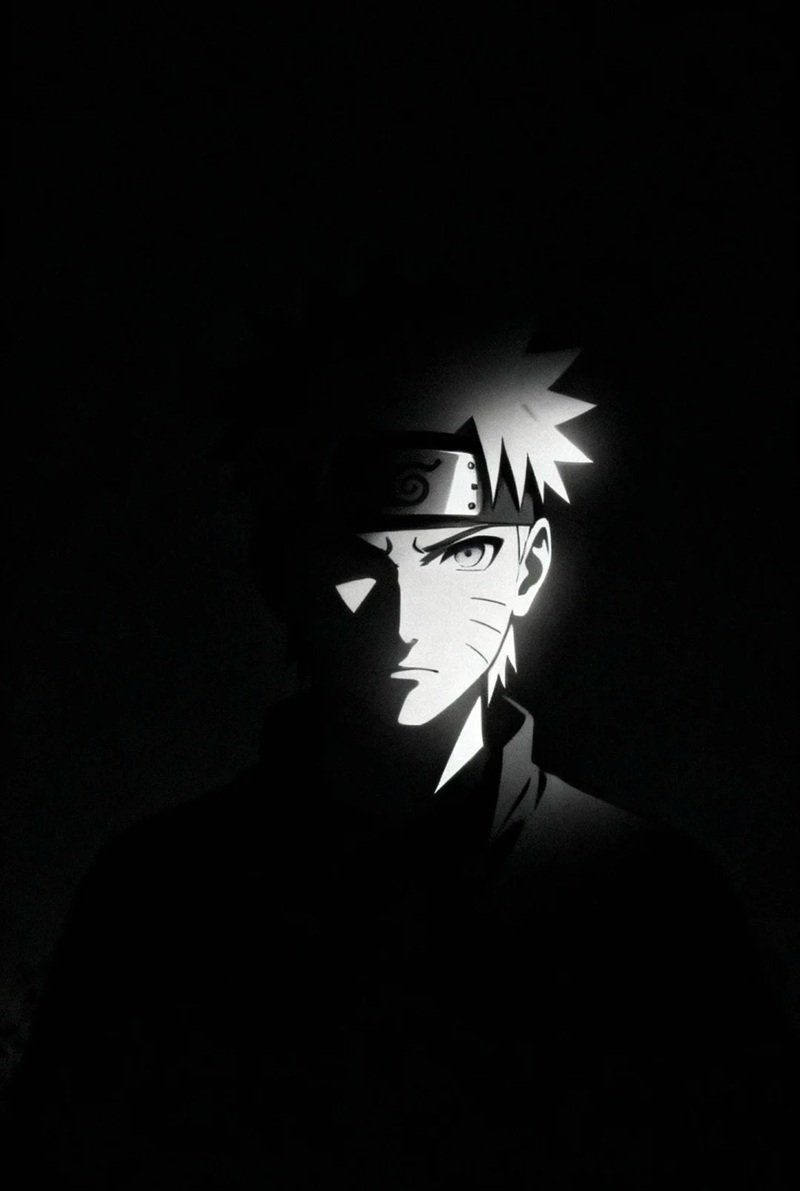 ảnh anime trắng đen​​ 12