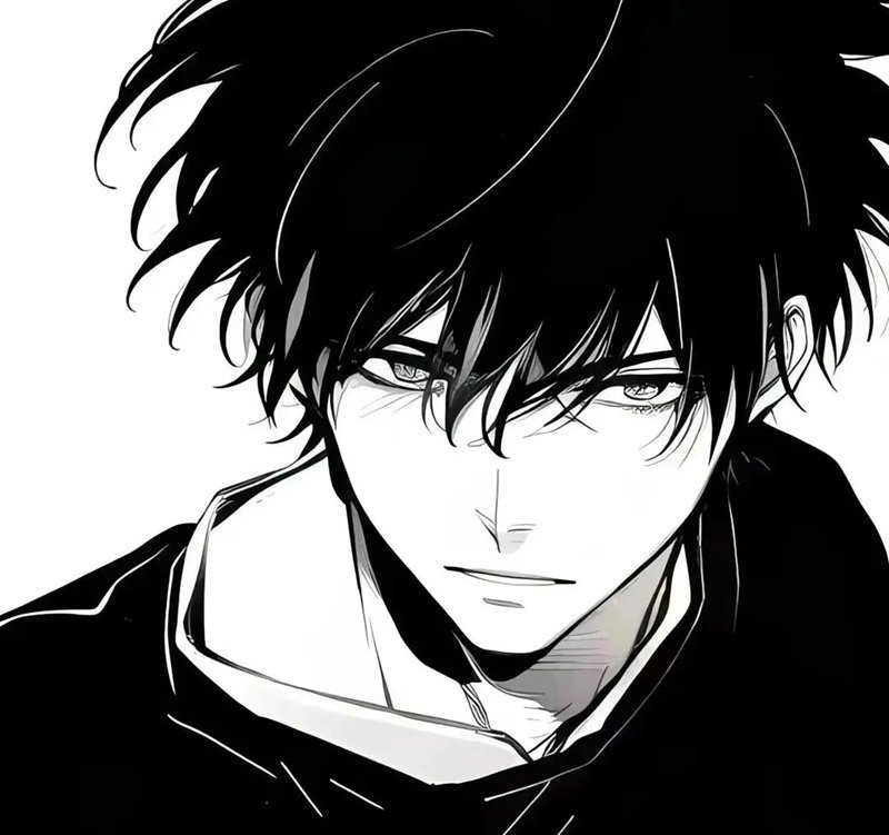 ảnh anime trắng đen​​ 27