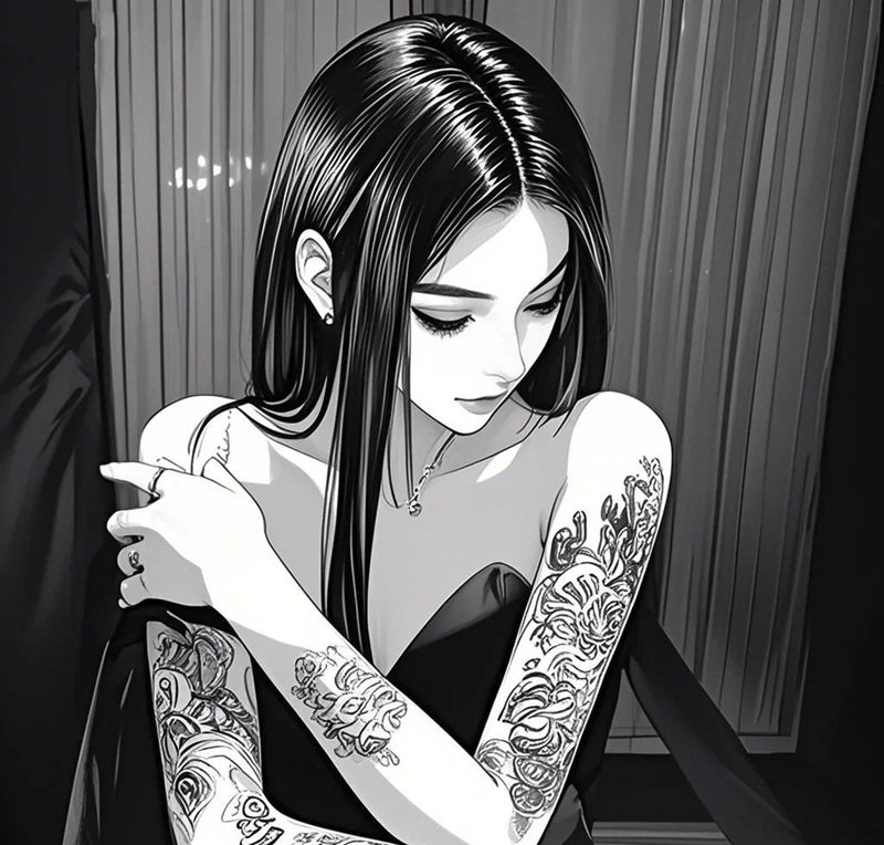 ảnh anime trắng đen​​ 3