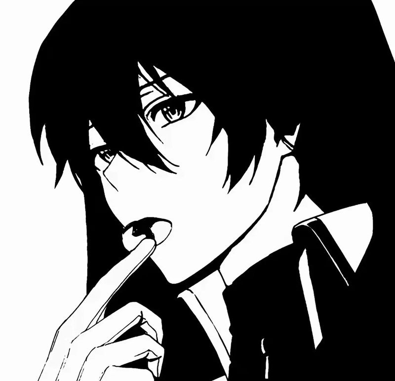 ảnh anime trắng đen​​ 30