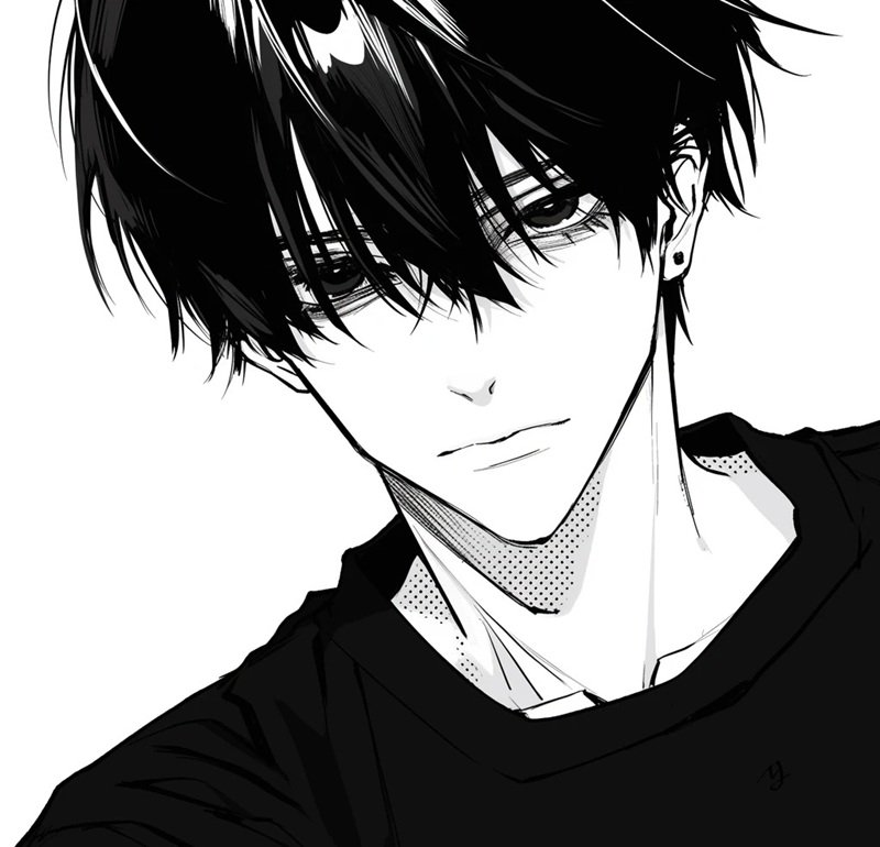 ảnh anime trắng đen​​ 33