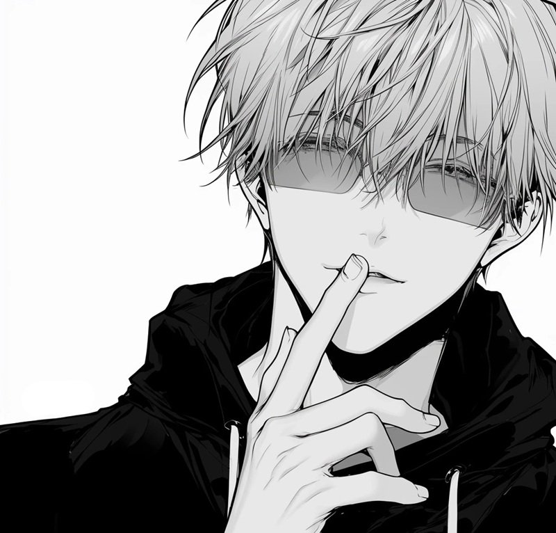 ảnh anime trắng đen​​ 36