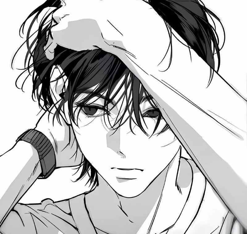 ảnh anime trắng đen​​ 6