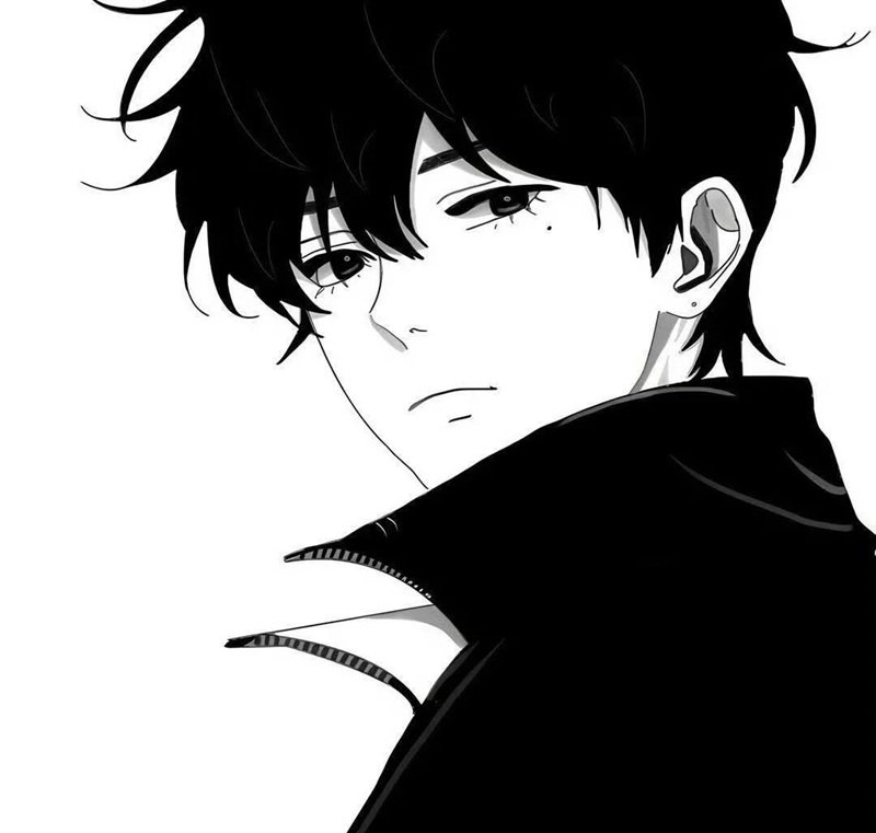 ảnh anime trắng đen​​ 9