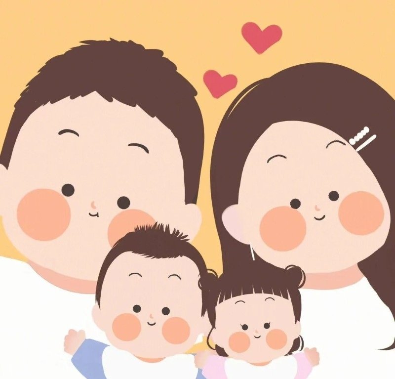 ảnh gia đình 4 người anime 12