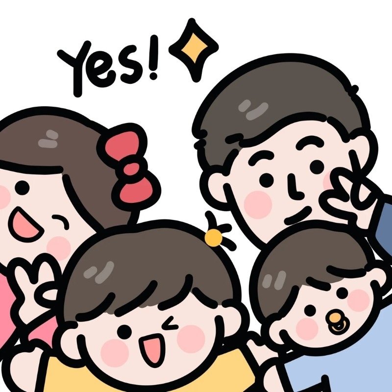 ảnh gia đình 4 người anime 14