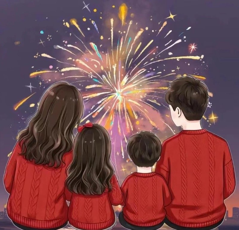 ảnh gia đình 4 người anime 27