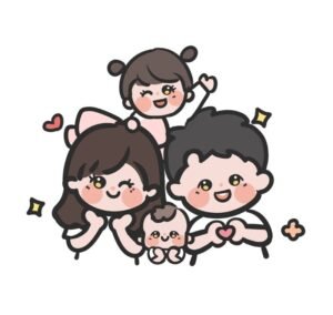 90+ ảnh gia đình 4 người anime dễ thương và đầy ấm áp