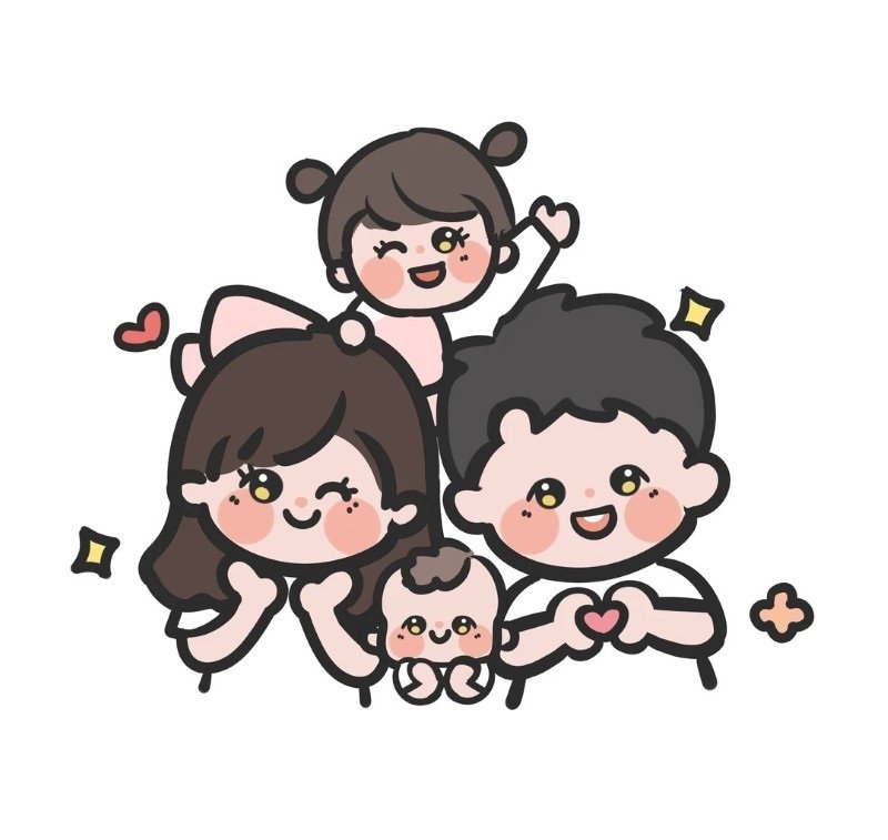 ảnh gia đình 4 người anime 3