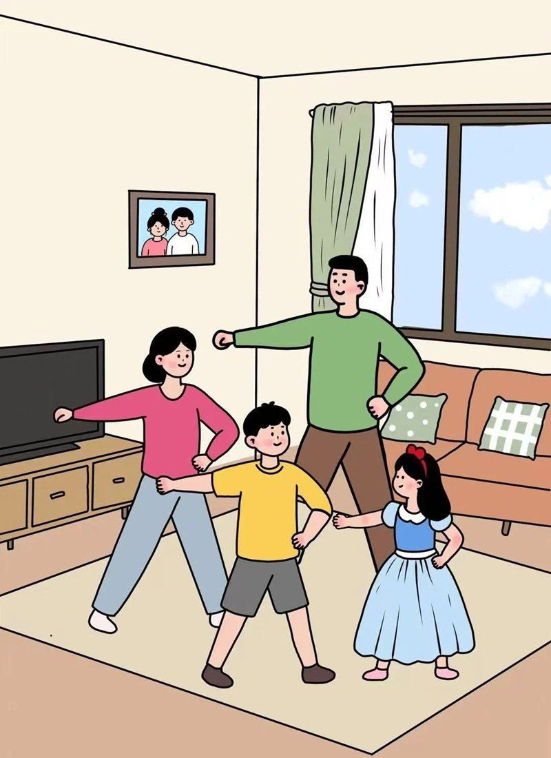 ảnh gia đình 4 người anime 4