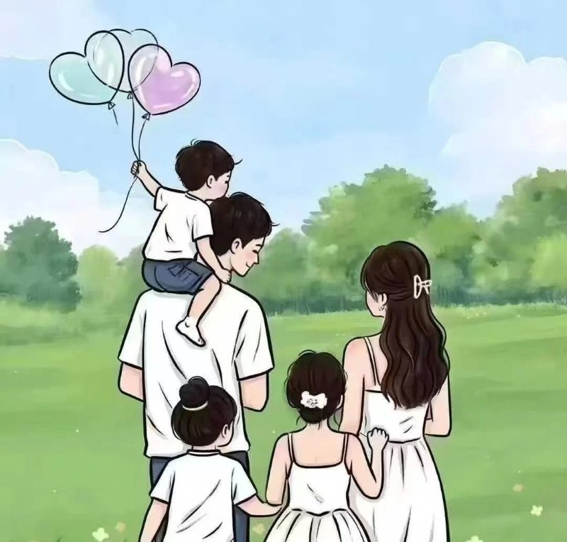 ảnh gia đình 5 người anime 16