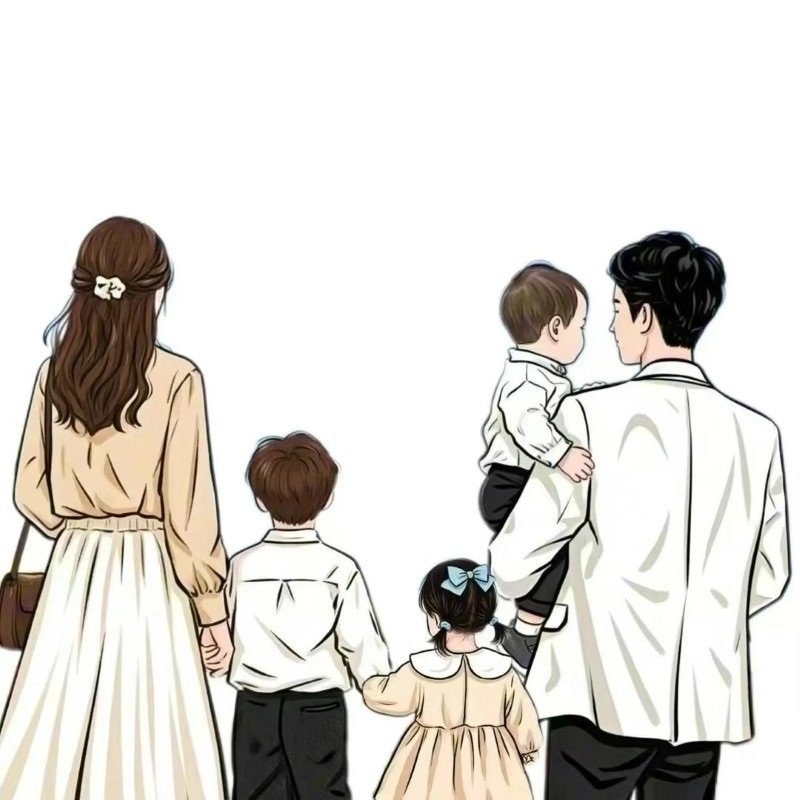 ảnh gia đình 5 người anime 18