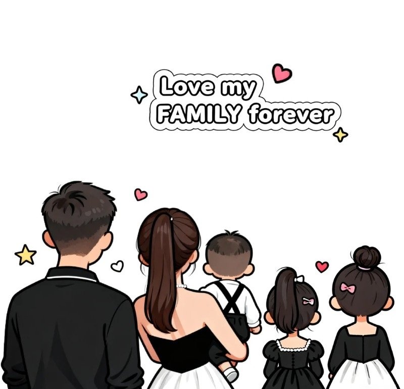 ảnh gia đình 5 người anime 19