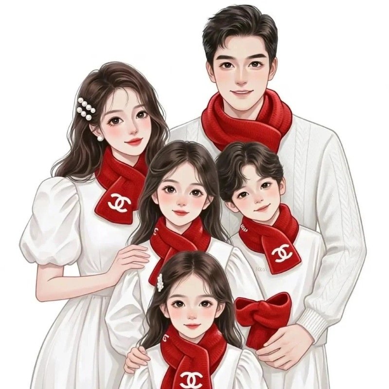 ảnh gia đình 5 người anime 28