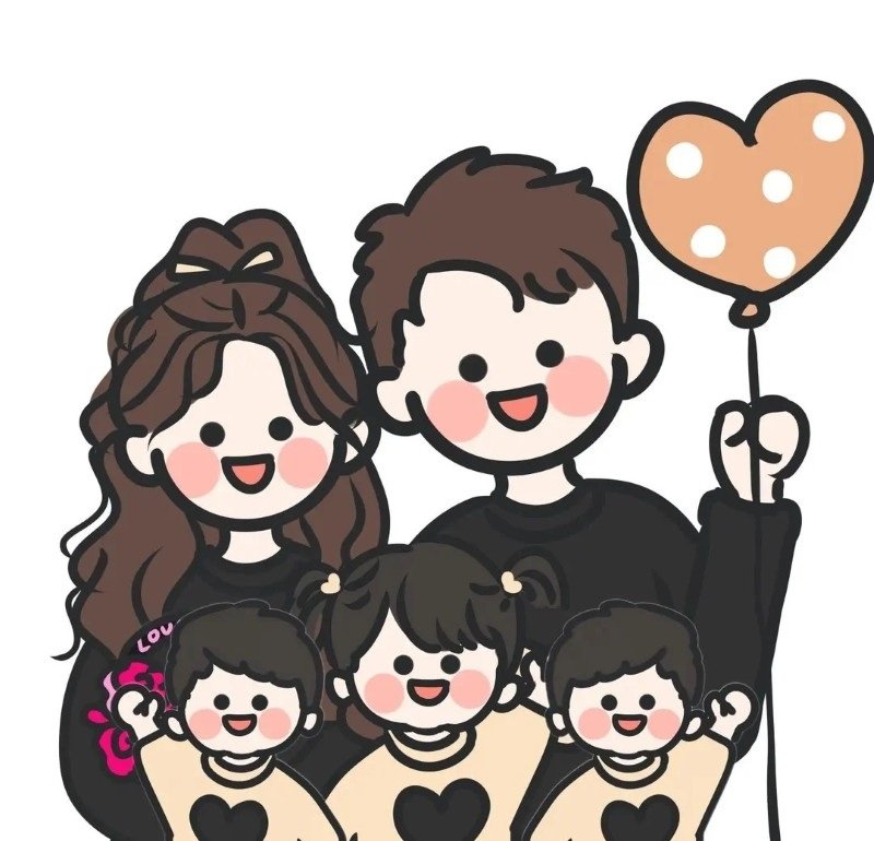 ảnh gia đình 5 người anime 31