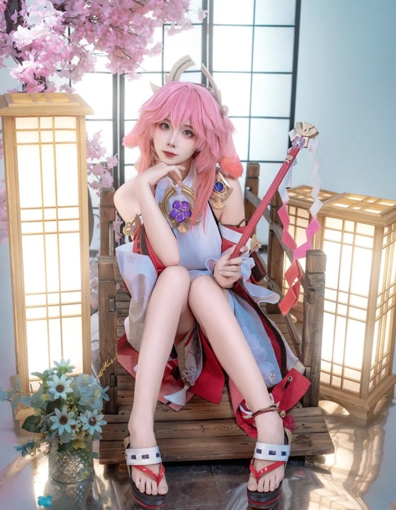 cosplay yae miko​ 6