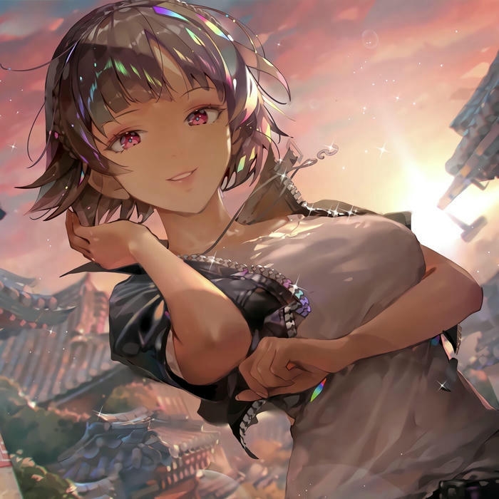 Ảnh Anime Girl với biểu cảm vui tươi và nổi bật