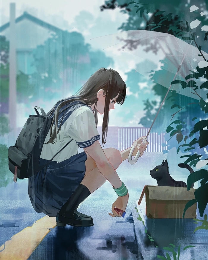 Ảnh Anime Girl với nét mặt thanh tú và hài hòa