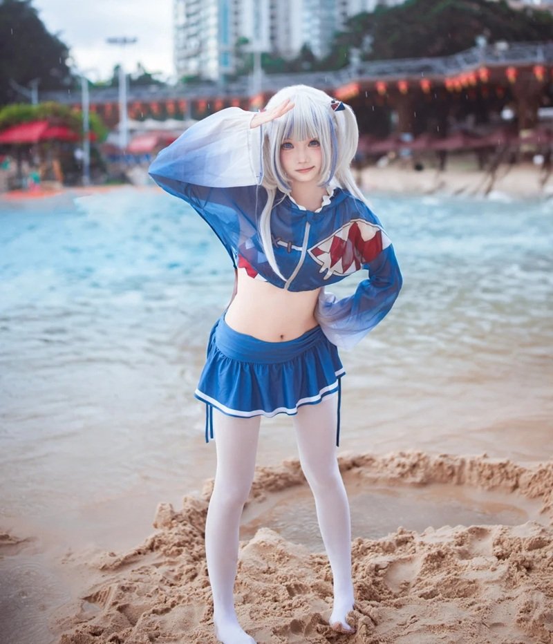 Ảnh Gái Xinh Cosplay Gawr Gura Bổ Mắt 30