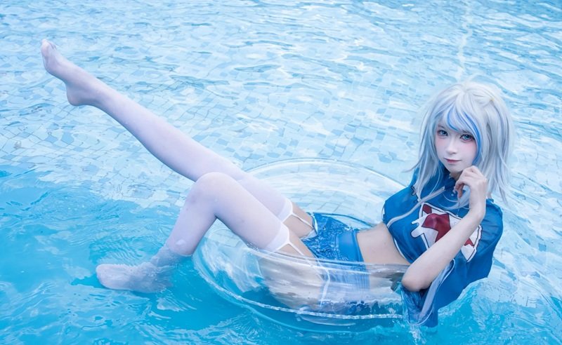 Ảnh Gái Xinh Cosplay Gawr Gura Bổ Mắt 32