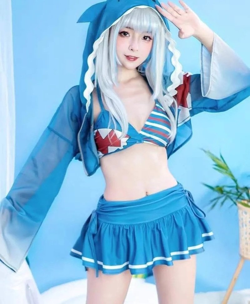 Ảnh Gái Xinh Cosplay Gawr Gura Bổ Mắt 34