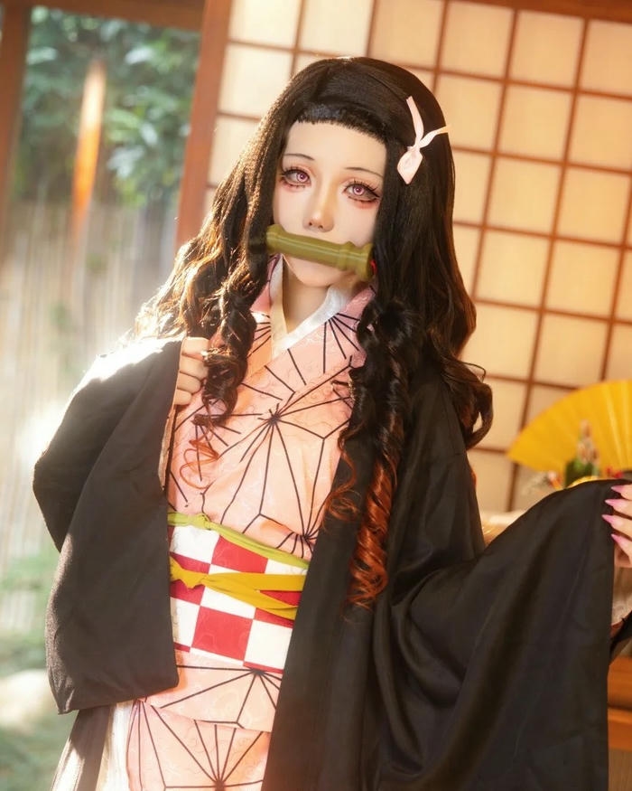 Ảnh cosplay Nezuko với vẻ ngoài thanh tú