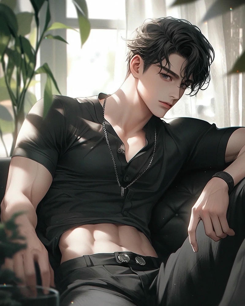 Ảnh tổng tài anime với diện mạo nam tính đầy cuốn hút