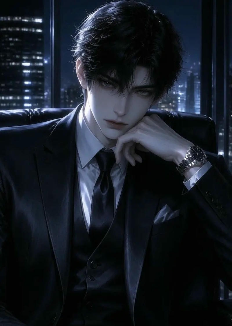 Ảnh tổng tài anime với phong thái tự tin mạnh mẽ