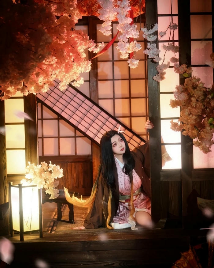 Nezuko cosplay có vẻ ngoài xinh xắn tinh tế