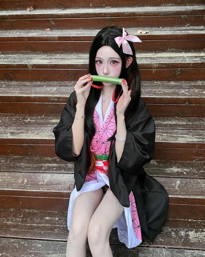 Nezuko cosplay mang nét đẹp dịu dàng cuốn hút