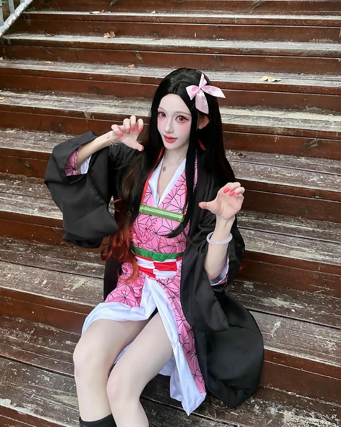 Nezuko cosplay mang phong thái nữ tính nổi bật