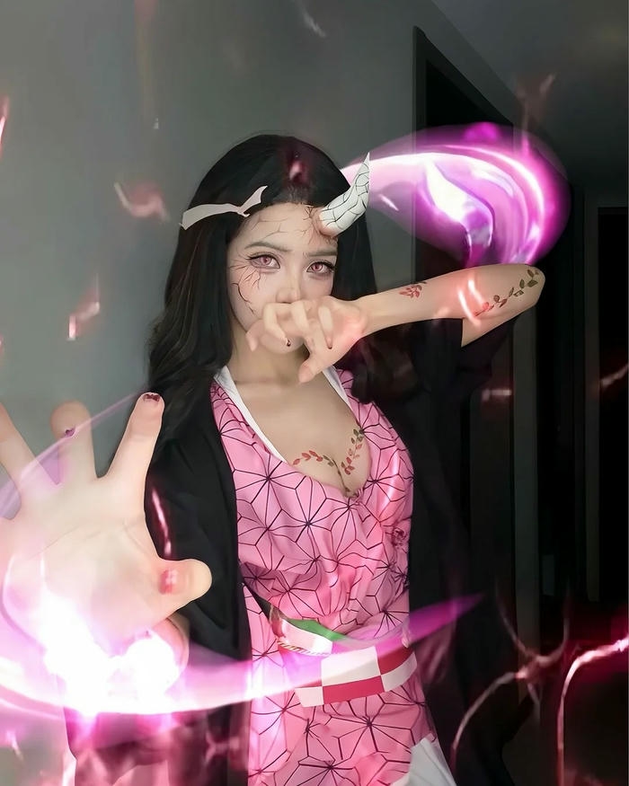 Nezuko cosplay mang thần thái đáng yêu tinh tế