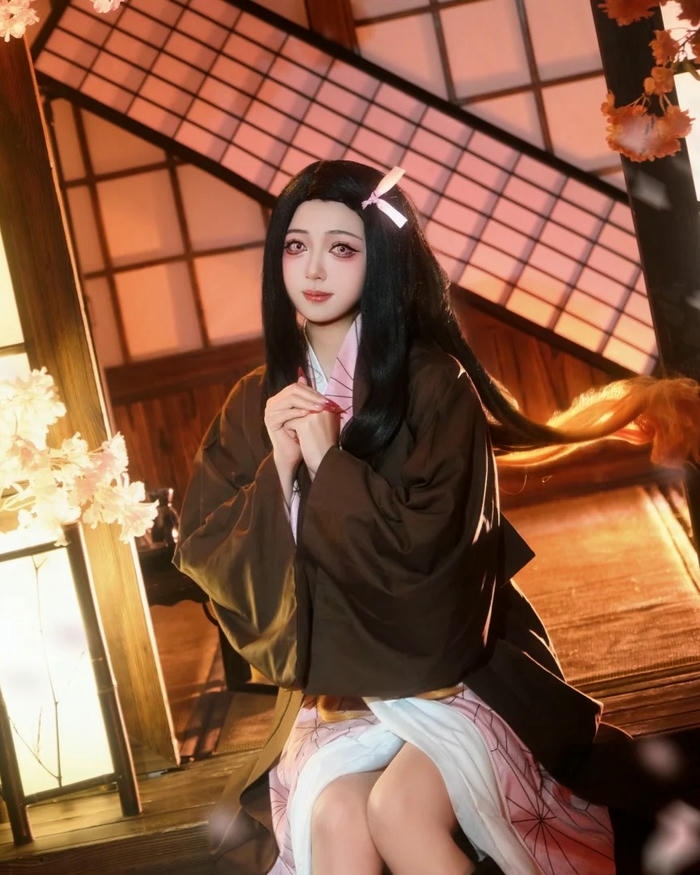 Nezuko cosplay với tạo hình nổi bật dễ thương