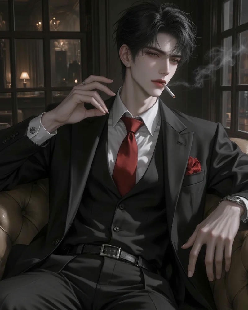 Nhân vật tổng tài anime thể hiện thần thái mạnh mẽ