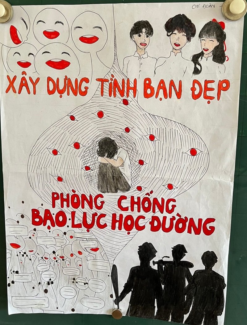 vẽ tranh bạo lực học đường 13