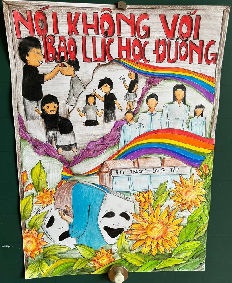 vẽ tranh bạo lực học đường 14