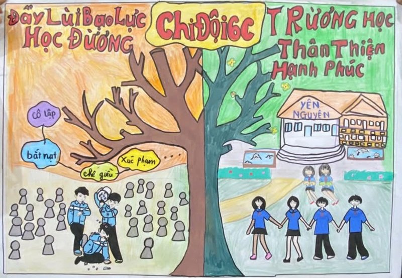 vẽ tranh bạo lực học đường 22