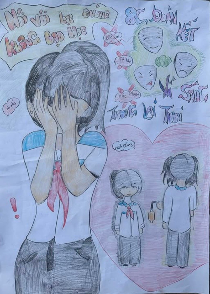 vẽ tranh bạo lực học đường 24