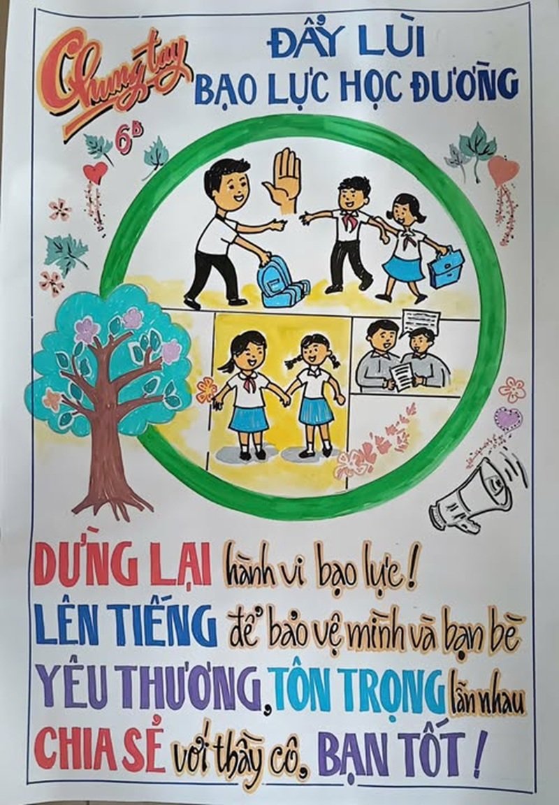 vẽ tranh bạo lực học đường 25