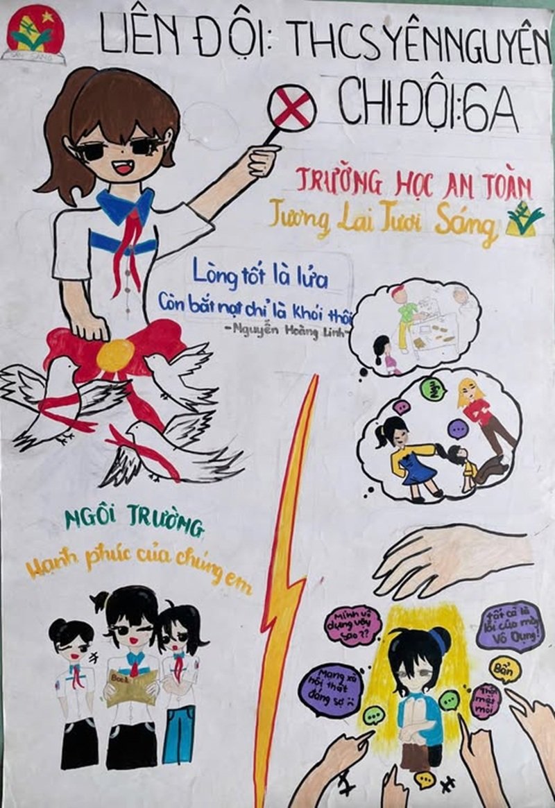 vẽ tranh bạo lực học đường 26