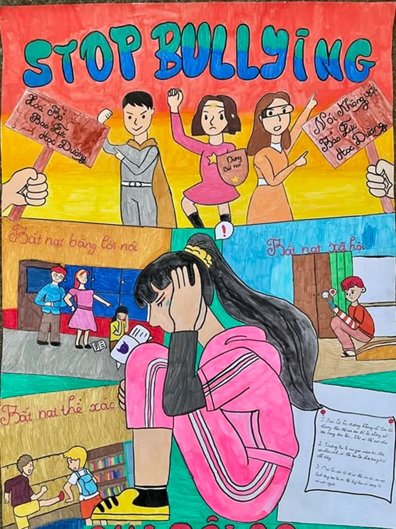 vẽ tranh bạo lực học đường 27