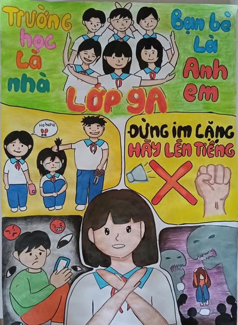 vẽ tranh bạo lực học đường 28