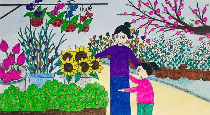 vẽ tranh đề tài lễ hội 16