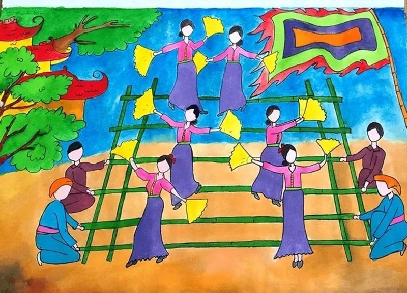 vẽ tranh đề tài lễ hội 18