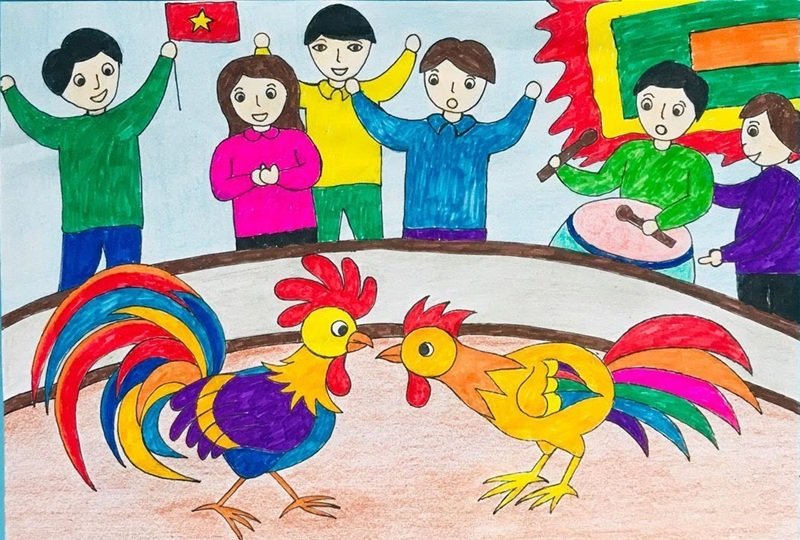 vẽ tranh đề tài lễ hội 20